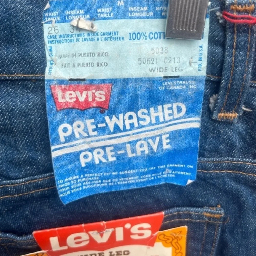 Levi's 1970’s Orange Tag Wide Leg Jeans with Tags - Picture 4 of 14